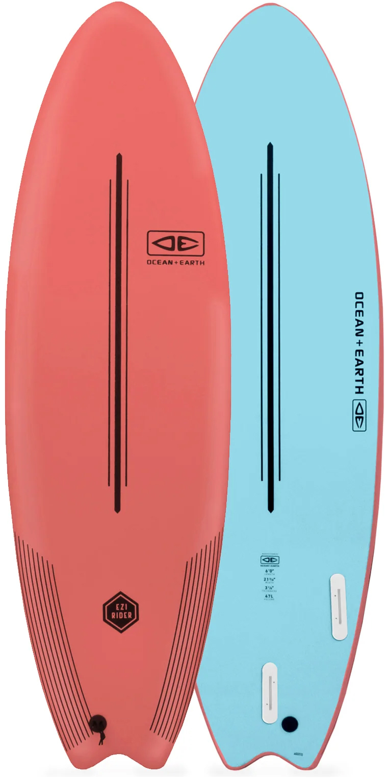 2024 Ocean and Earth Ezi Rider Softboard OESESO - Coral